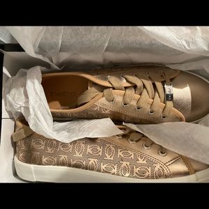 New Bebe Sport Gold Tennis Shoes